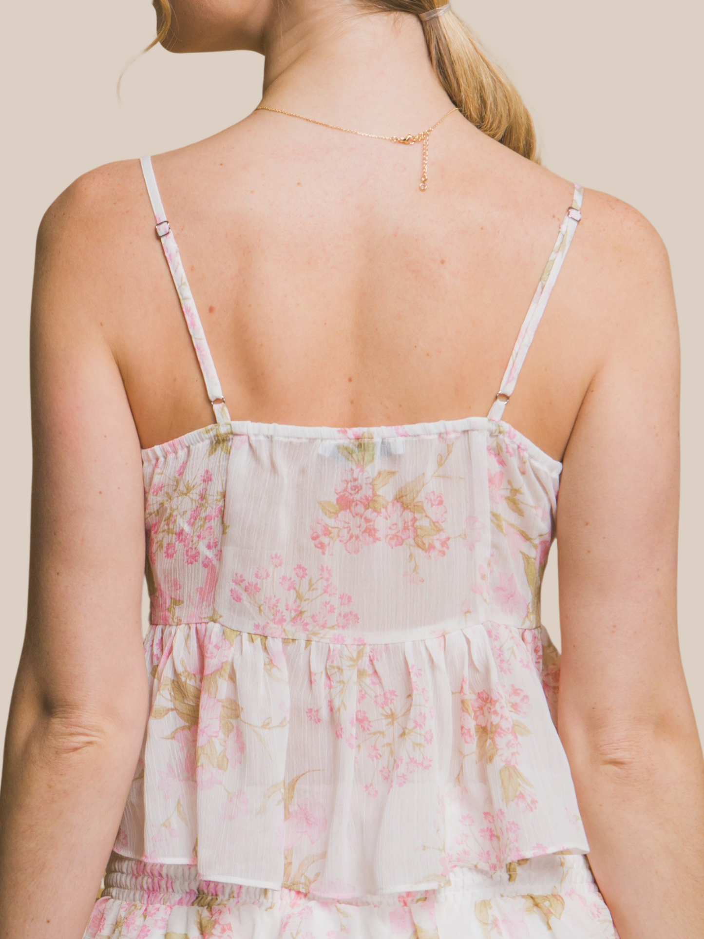 LUCIA FLORAL RUFFLE TOP