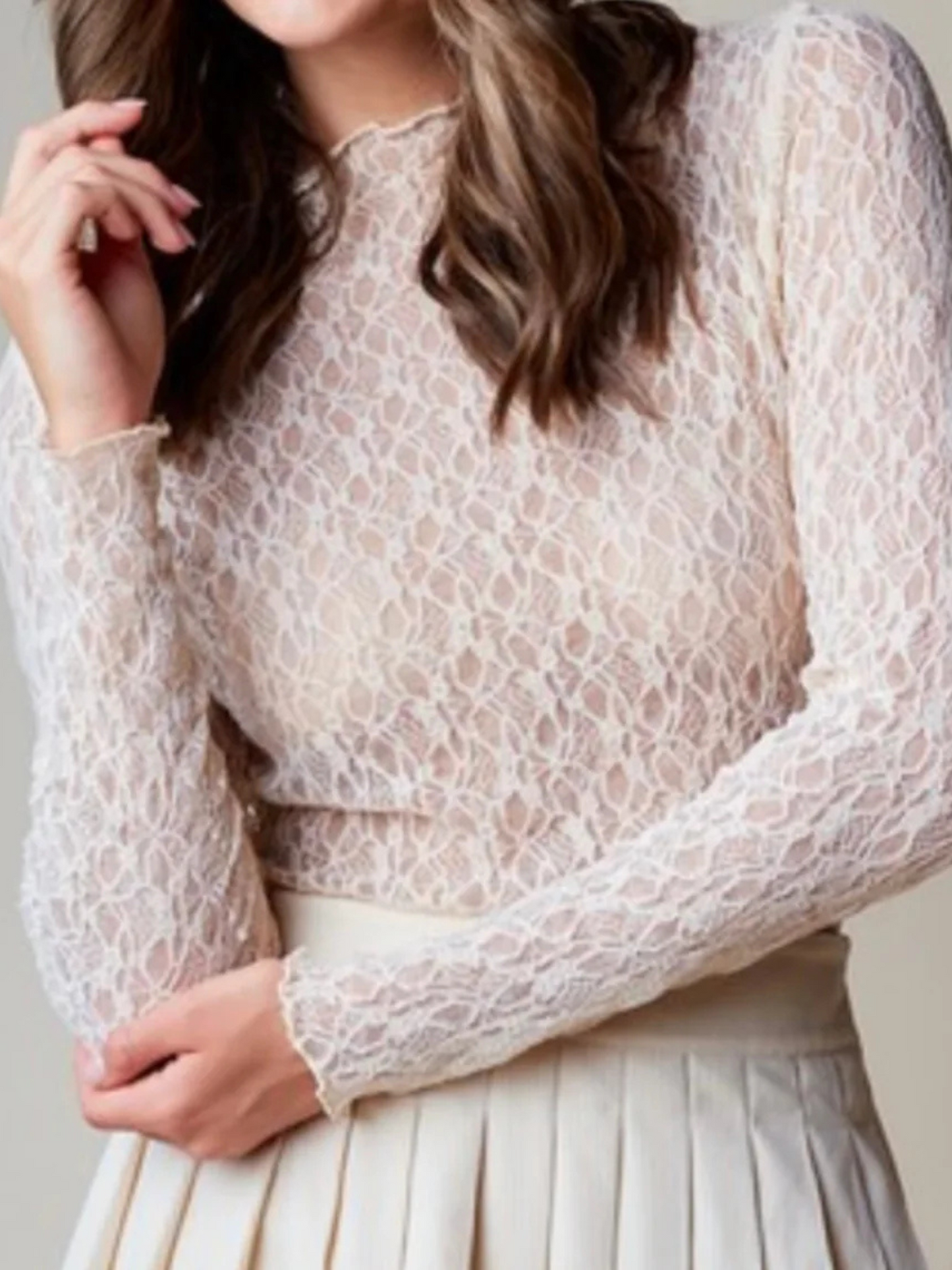 SHEER MESH TOP