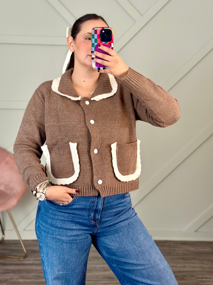 BABY DOLL MOCHA CARDIGAN