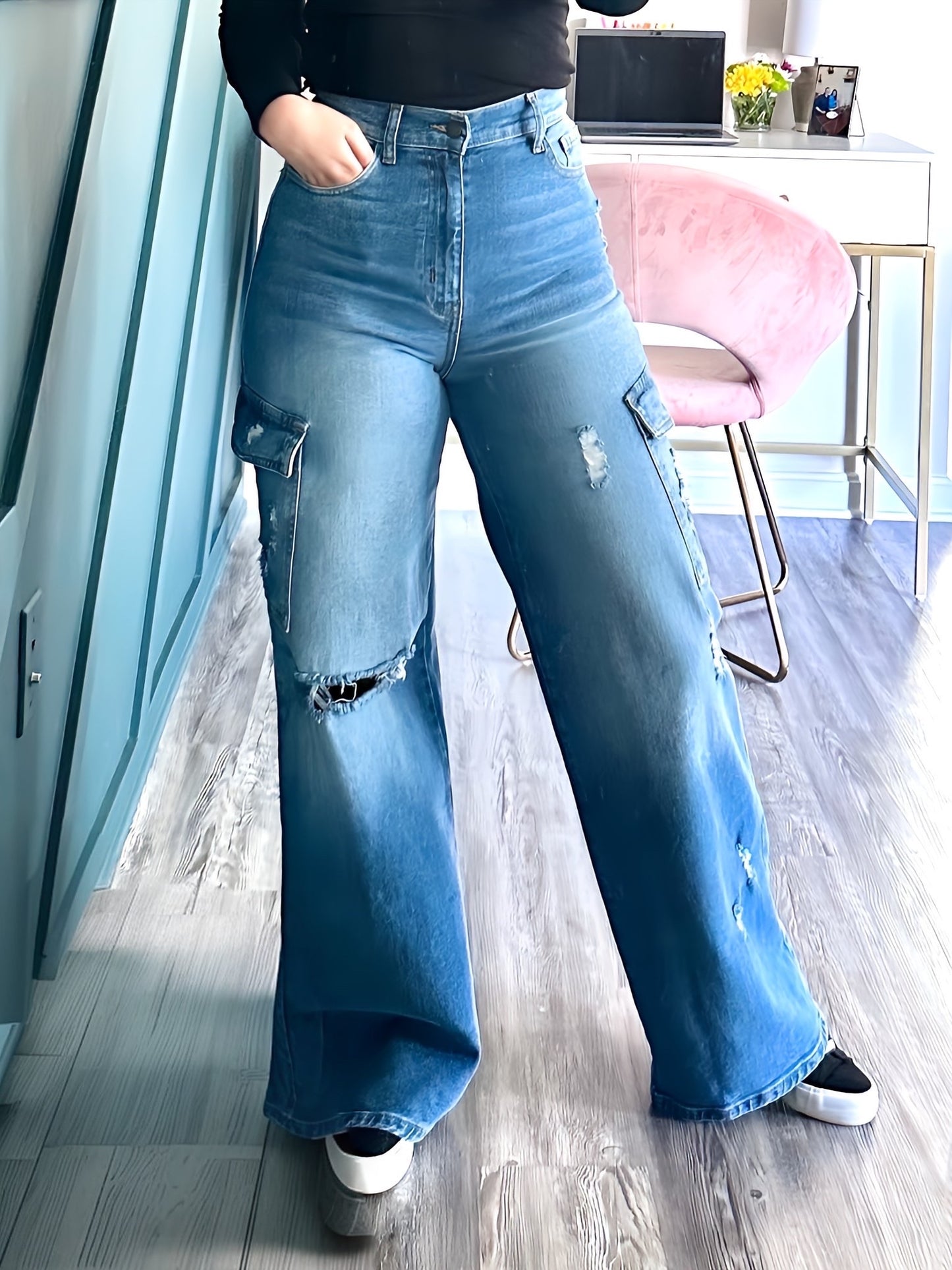 WIDE CARGO JEANS