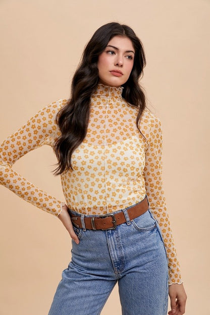 DAISY MESH TOP