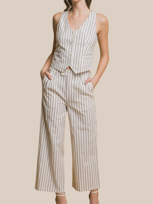 ANTONIA STRIPE LINEN SET