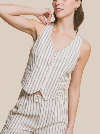 ANTONIA STRIPE LINEN SET