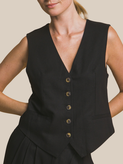 GLORIA LINEN VEST