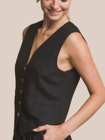 GLORIA LINEN VEST