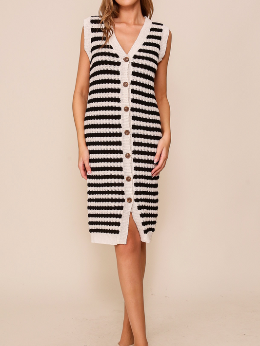 CROCHET STRIPED DRESS