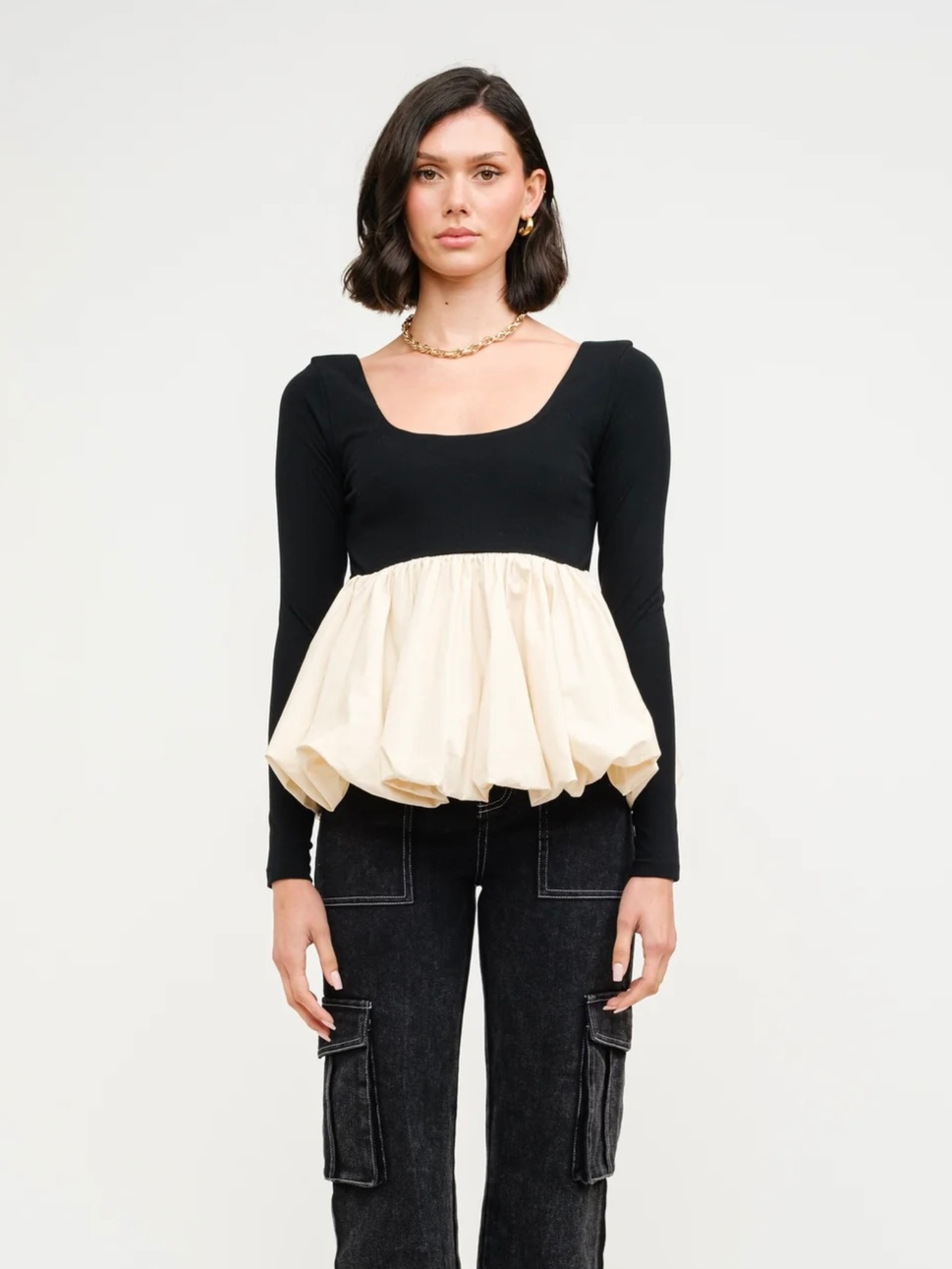 ワンピース Ballerina feather peplum tops BALLERINA PEPLUM TOP – THE CALA SHOP