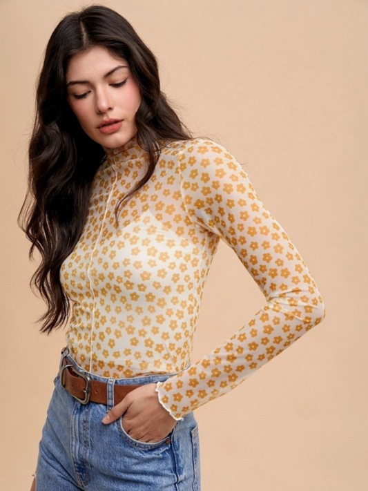 DAISY MESH TOP